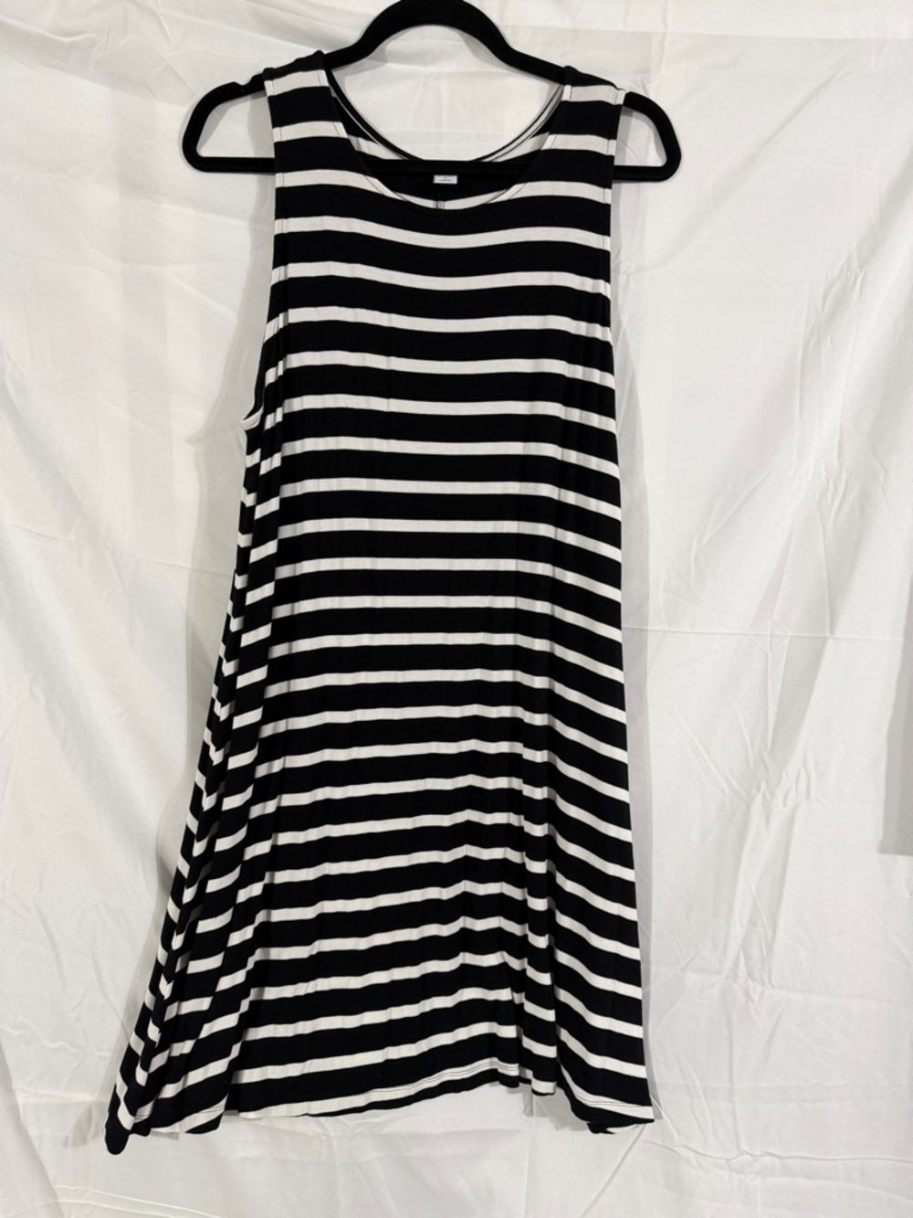 Old Navy XL Black & White Striped Swing Dress